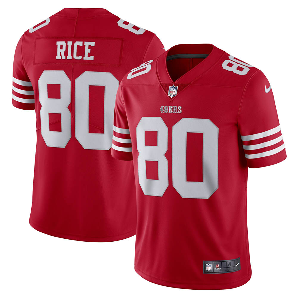 Men's San Francisco 49ers Jerry Rice Vapor Limited Retired Player Jersey Scarlet